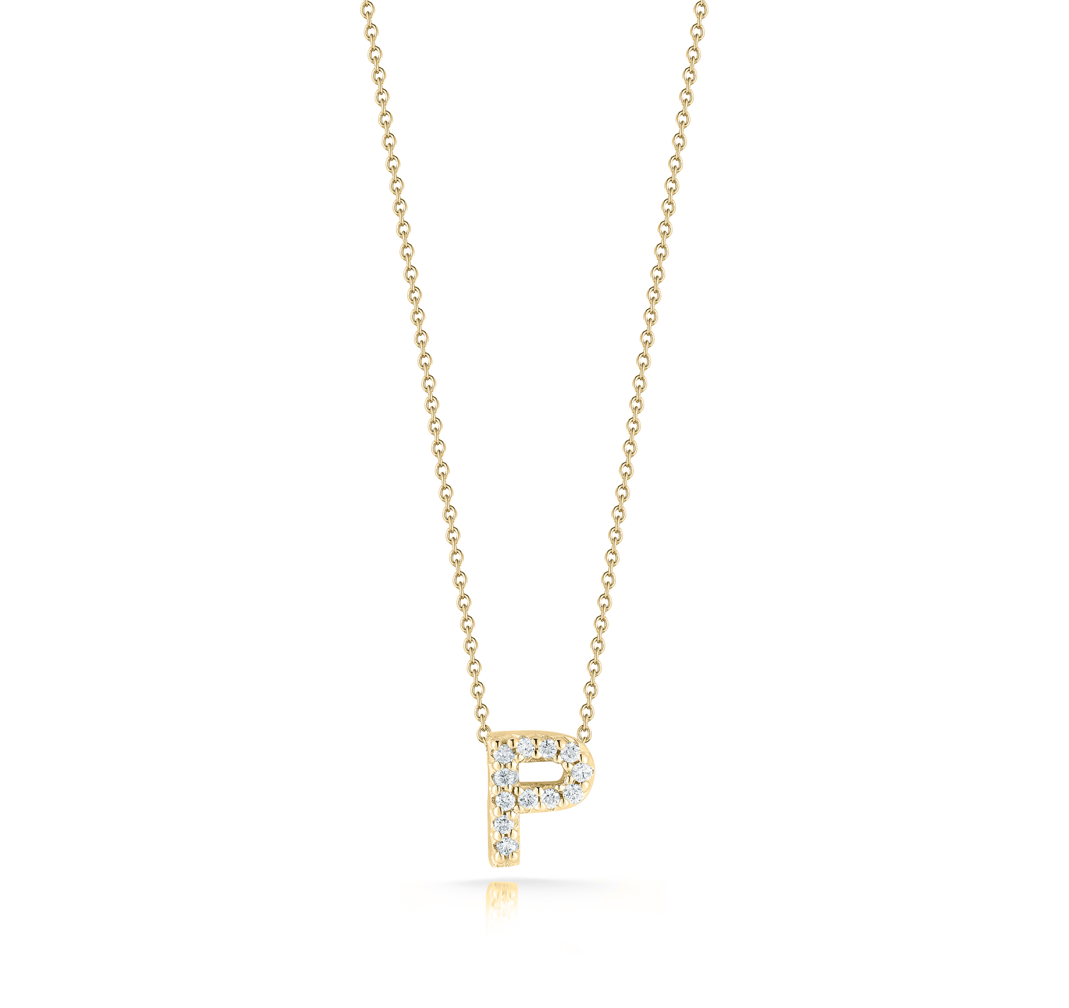 Roberto Coin Tiny Treasures Yellow Gold "Love Letter" Initial Pendant